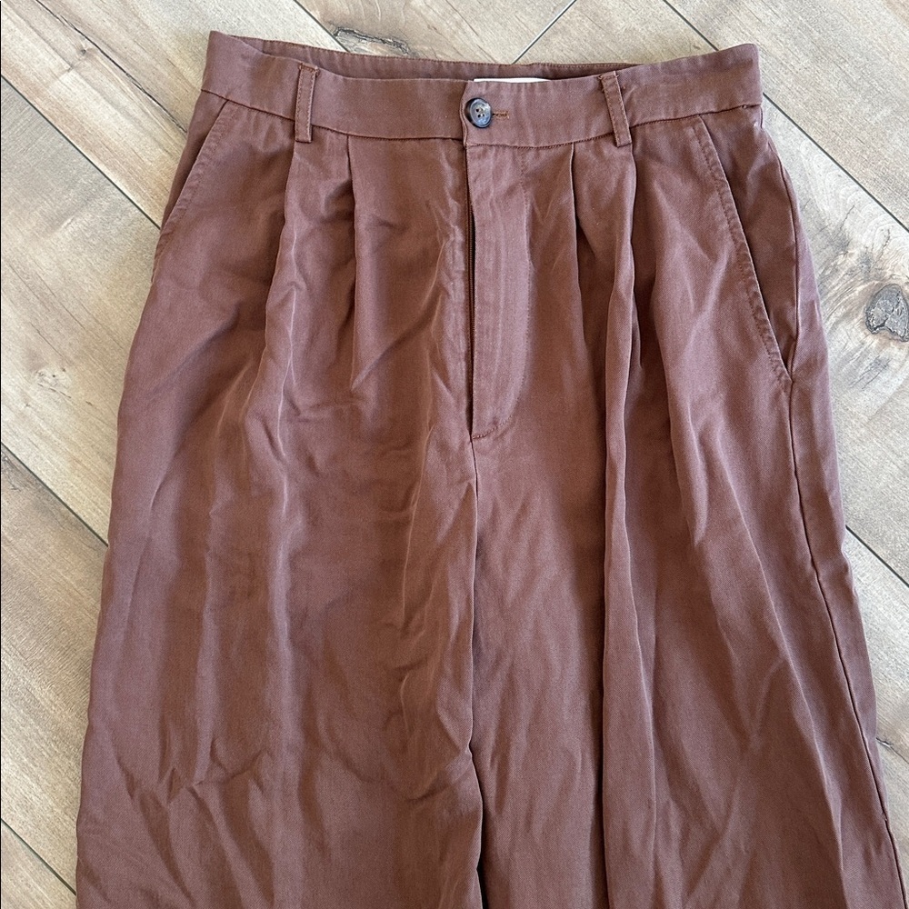 Reformation Mason Wide Leg Size 6 Burnt Orange Color - Picture 3 of 10